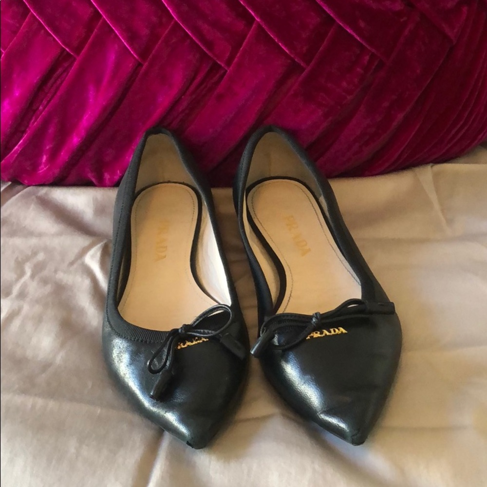 Prada Pointed Toe Flats